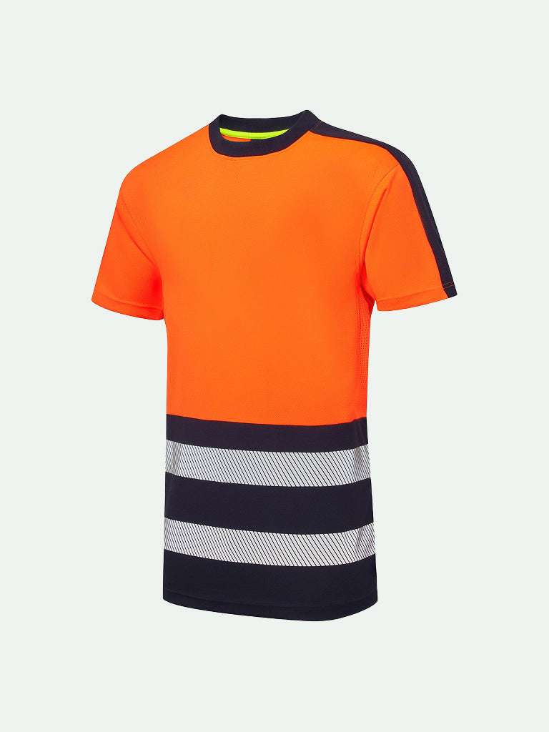Hi-Vis Eco CoolMax t-shirt for safety workwear - orange
