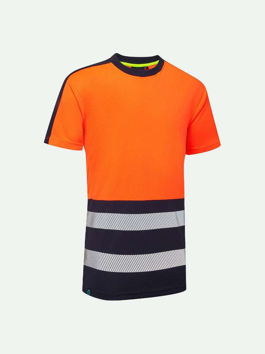 Hi-Vis Eco CoolMax t-shirt for safety workwear in orange