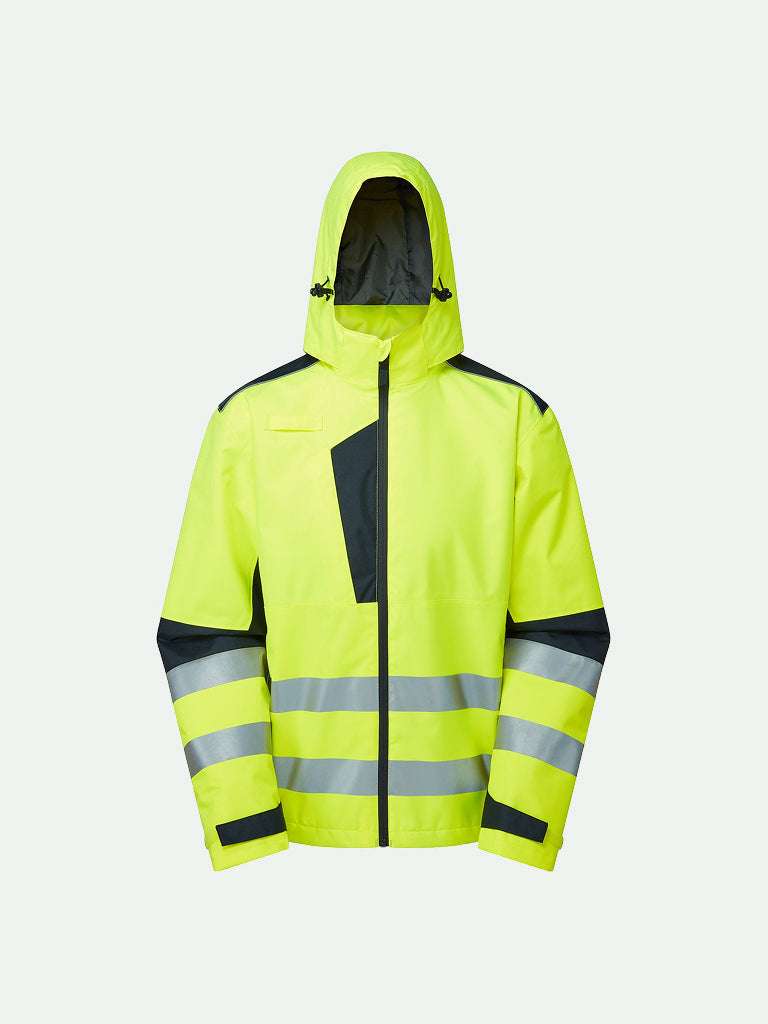 System Hi-Vis Eco Insulated Jacket in yellow front view