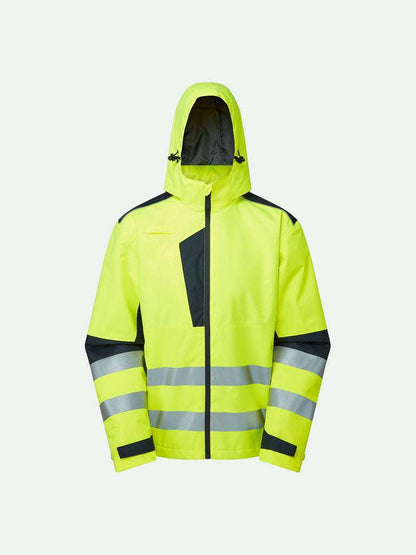 System Hi-Vis Eco Insulated Jacket in yellow front view