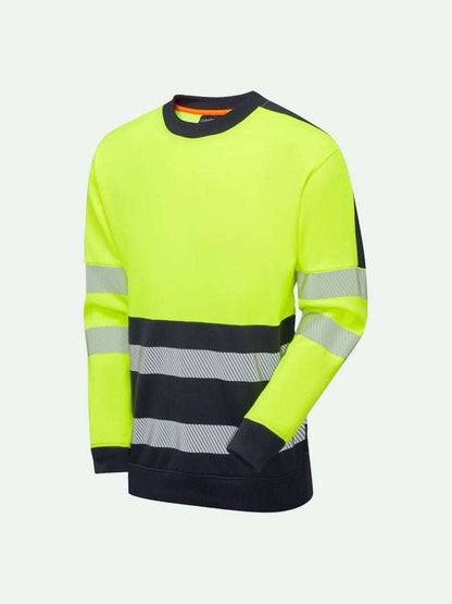 High-Vis Eco Coolair Softshell sweatshirt for safety - yellow