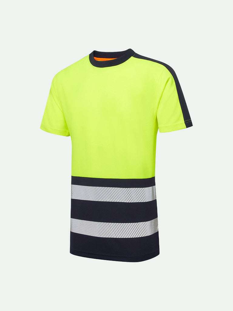 Hi-Vis Eco CoolMax t-shirt for safety workwear - yellow