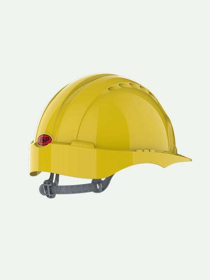 side and back yellow EVO®2 Safety Helmet - Slip Ratchet