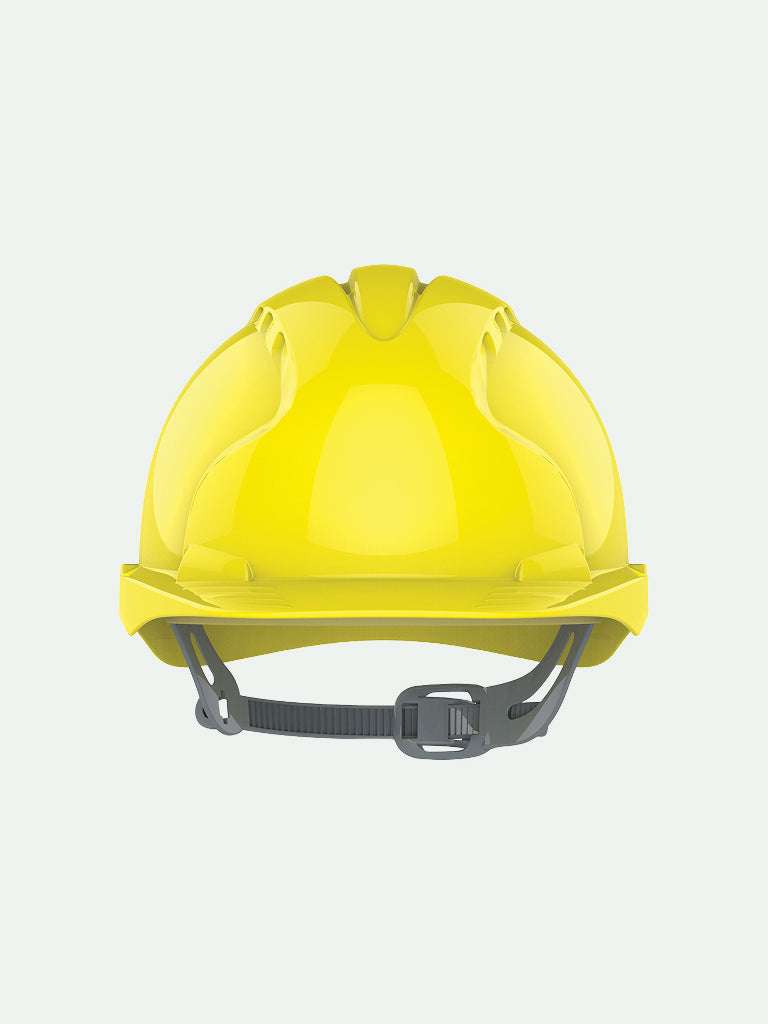 Yellow front view EVO®3 Safety Helmet with Slip Ratchet