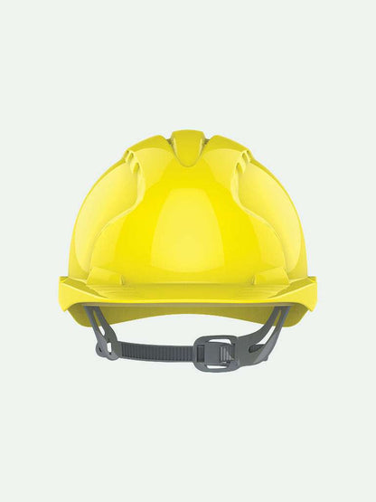 Yellow front view EVO®3 Safety Helmet with Slip Ratchet