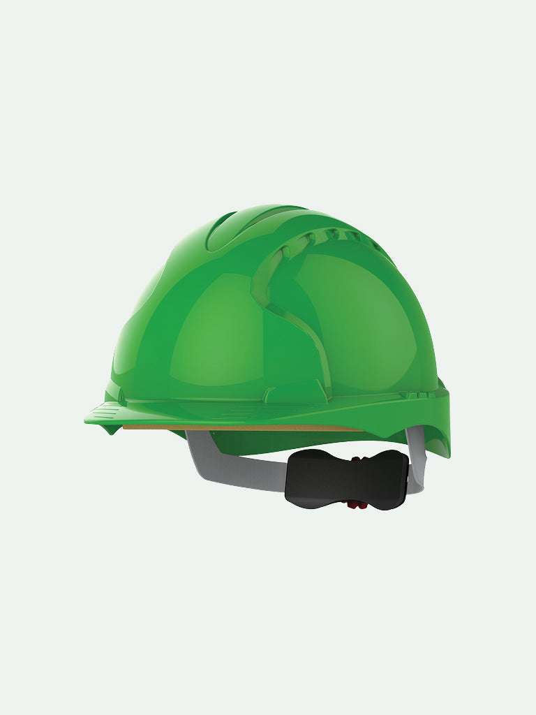 Green EVO®3 safety helmet with wheel ratchet