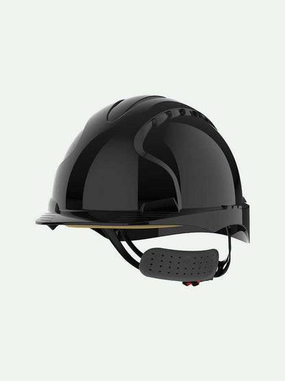 Black EVO®3 safety helmet with wheel ratchet for industrial safety gear