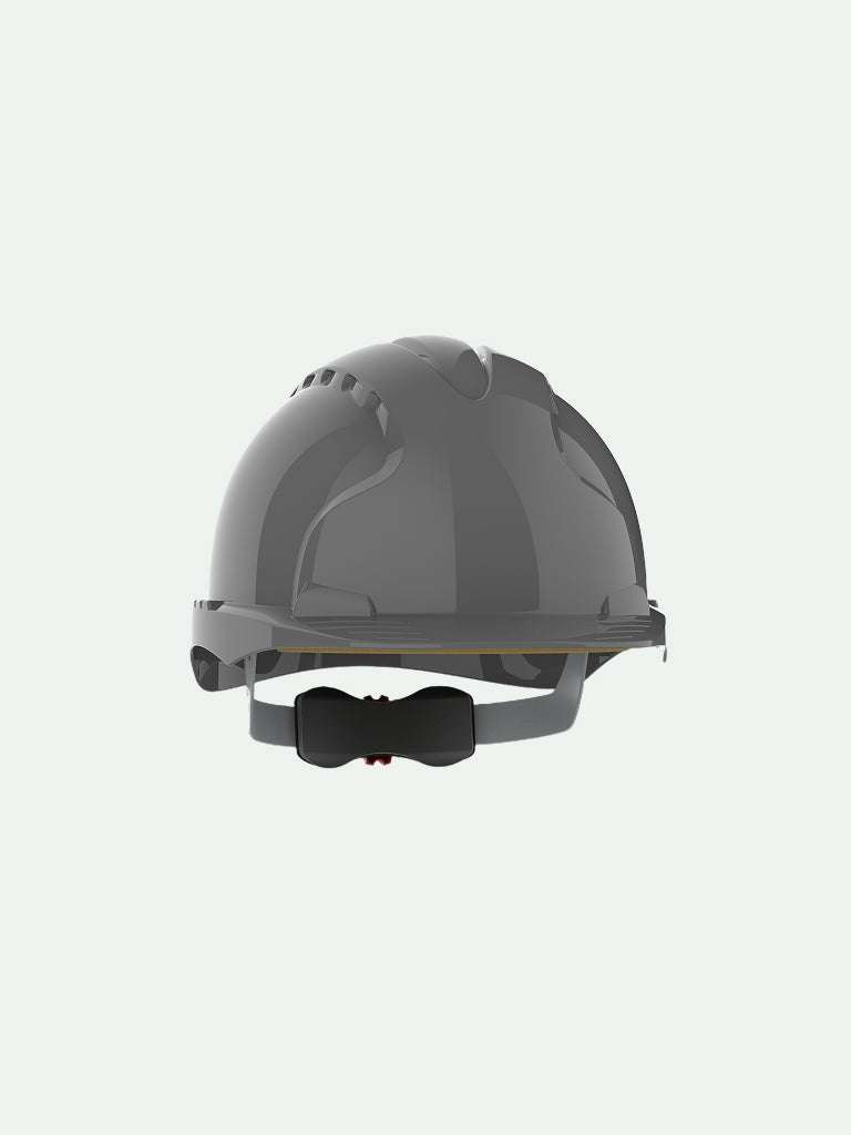 Gray EVO3 safety helmet with wheel ratchet