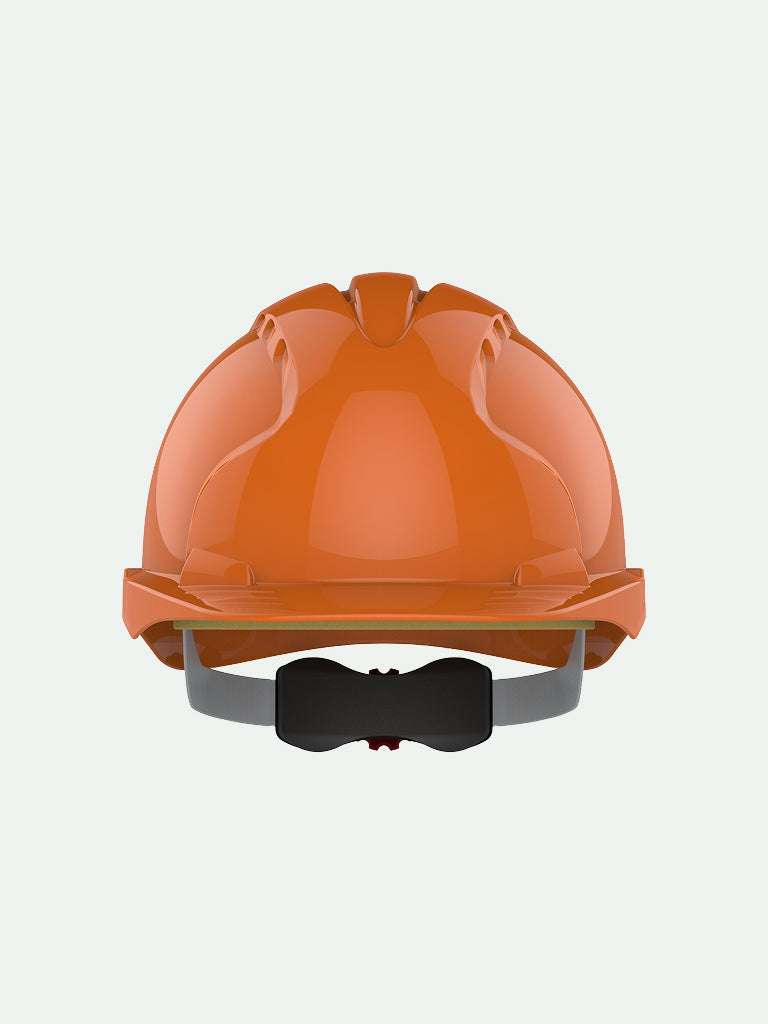 Orange EVO3 safety helmet with wheel ratchet