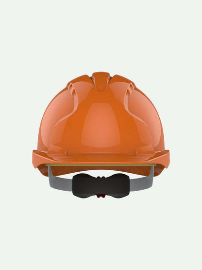 Orange EVO3 safety helmet with wheel ratchet
