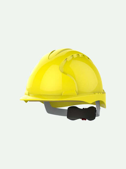 Yellow EVO®3 safety helmet with wheel ratchet for work safety protective gear