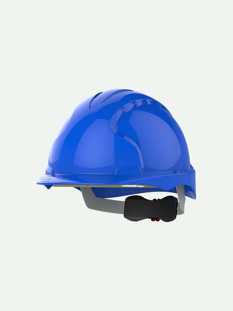 Blue EVO®3 safety helmet with wheel ratchet