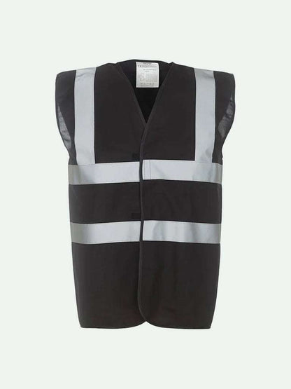 Coloured Hi-Vis Vest in black