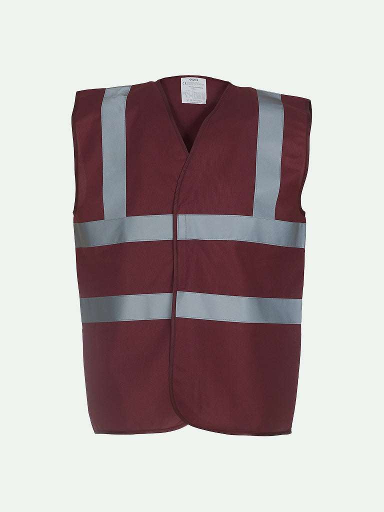 Coloured Hi-Vis Vest in maroon