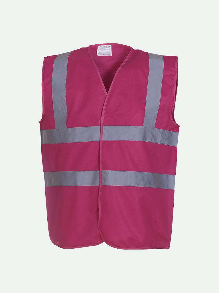 Coloured Hi-Vis Vest in raspberry