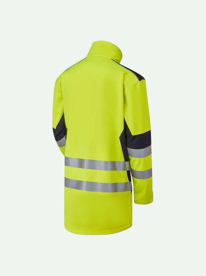 System Hi Vis Eco 3-Layer Softshell Parka in yellow rear view
