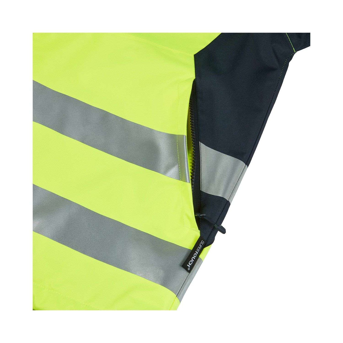 System Hi-Vis Eco Insulated Jacket close up in yellow