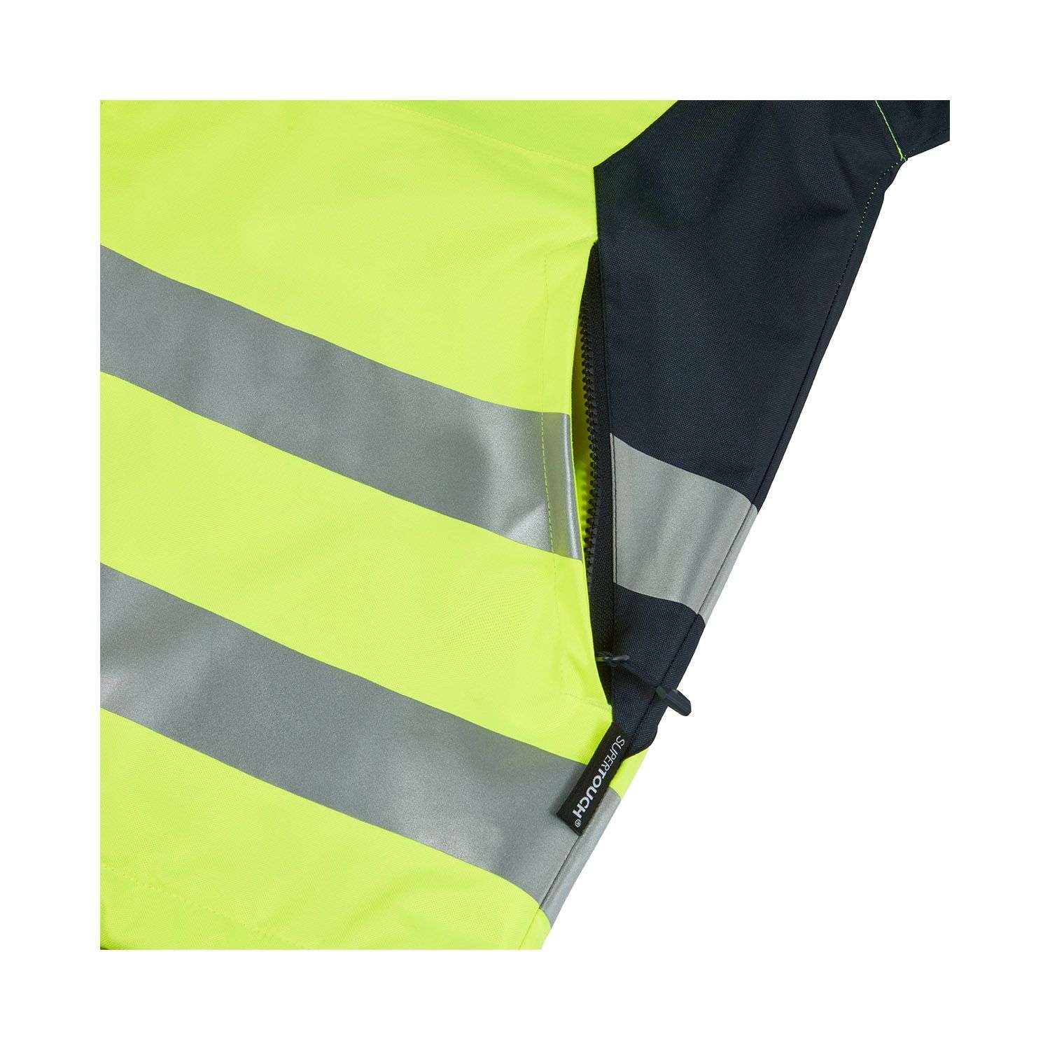 System Hi-Vis Eco Insulated Jacket close up in yellow