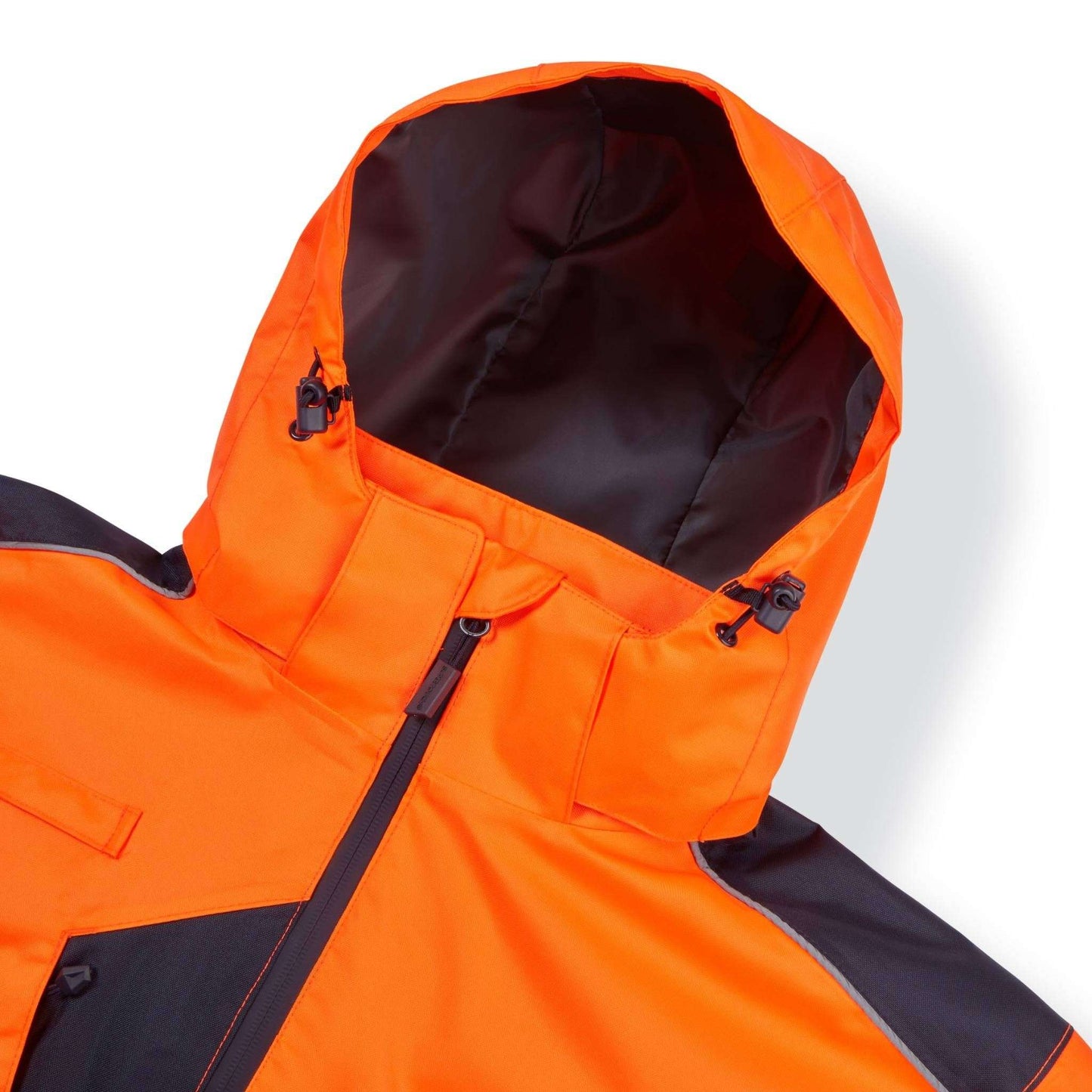 System Hi-Vis Eco Insulated Jacket hood in orange
