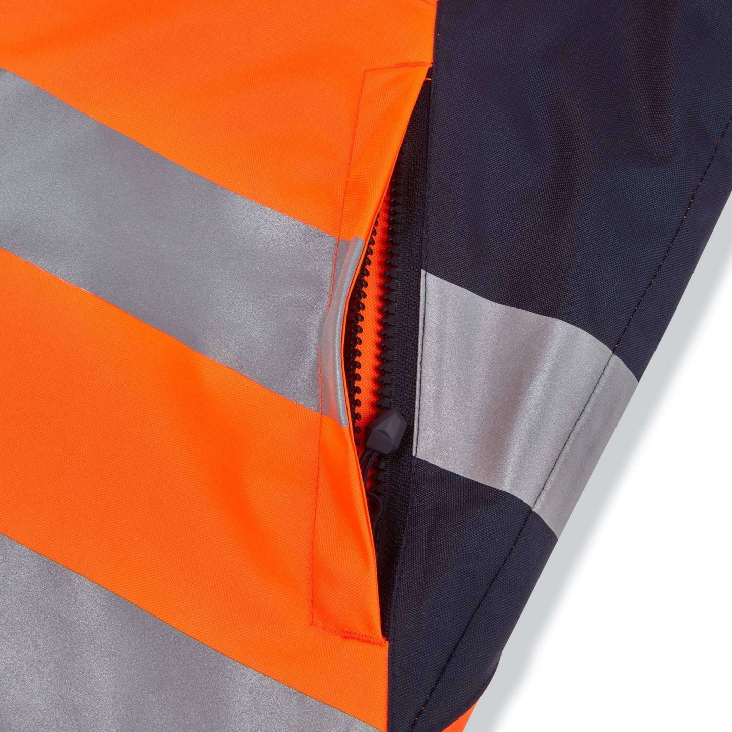 System Hi-Vis Eco Insulated Jacket close up in orange