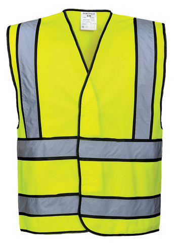 Hi-Vis Vest with Black Contrast | Safety Stock