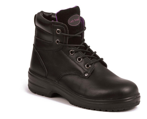 ladies black leather work shoes